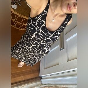 Kensie Black and White Abstract Print Maxi Dress - New with Tags - Size XS